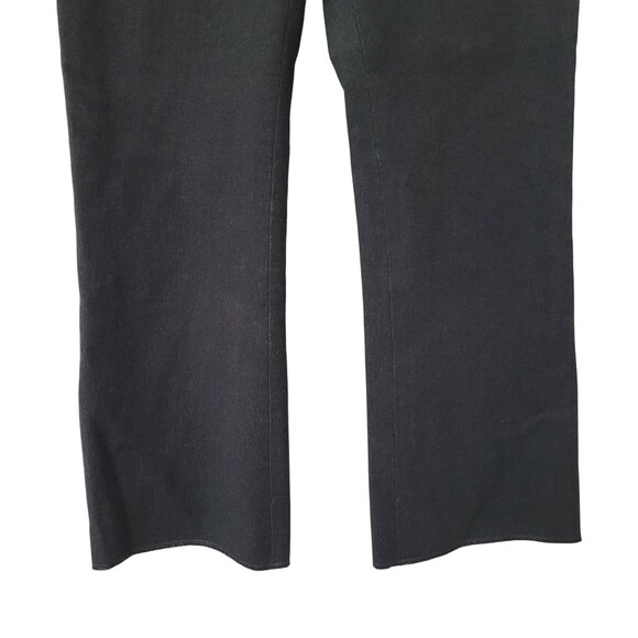 Ann Taylor Cropped Pants Womens Size SP Black Pullon Raw Hem Stretch Career - Picture 4 of 6